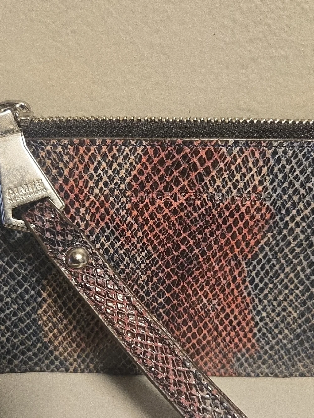 Aimee Kestenberg Multicolor Snakeskin-Print Wristlet - Picture 3 of 12